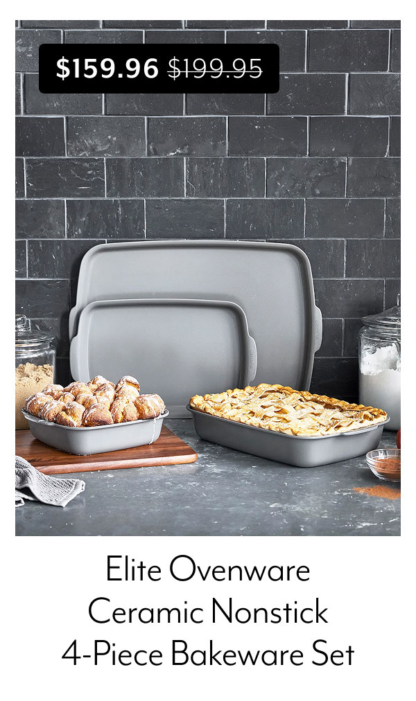 GreenPan Elite Ovenware Ceramic Nonstick 4-Piece Bakeware Set