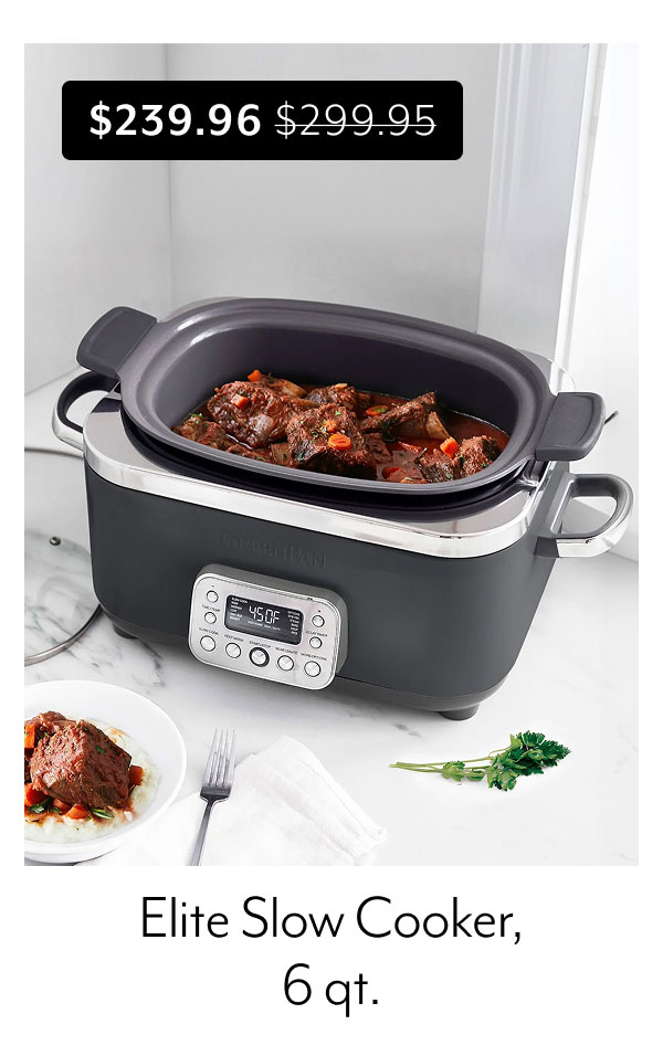 GreenPan Elite Slow Cooker, 6 qt.