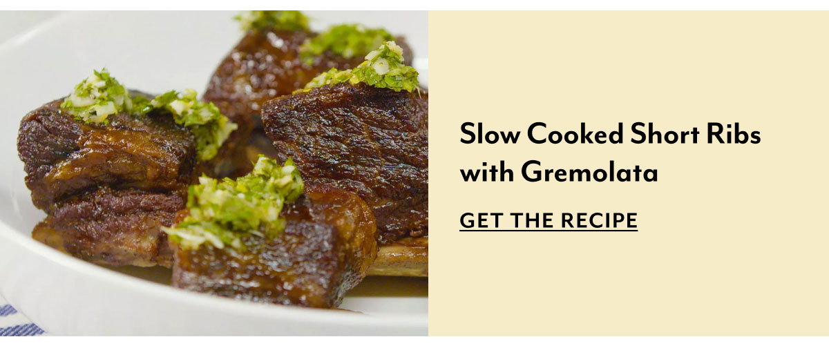 Slow Cooked Short Ribs with Gremolata