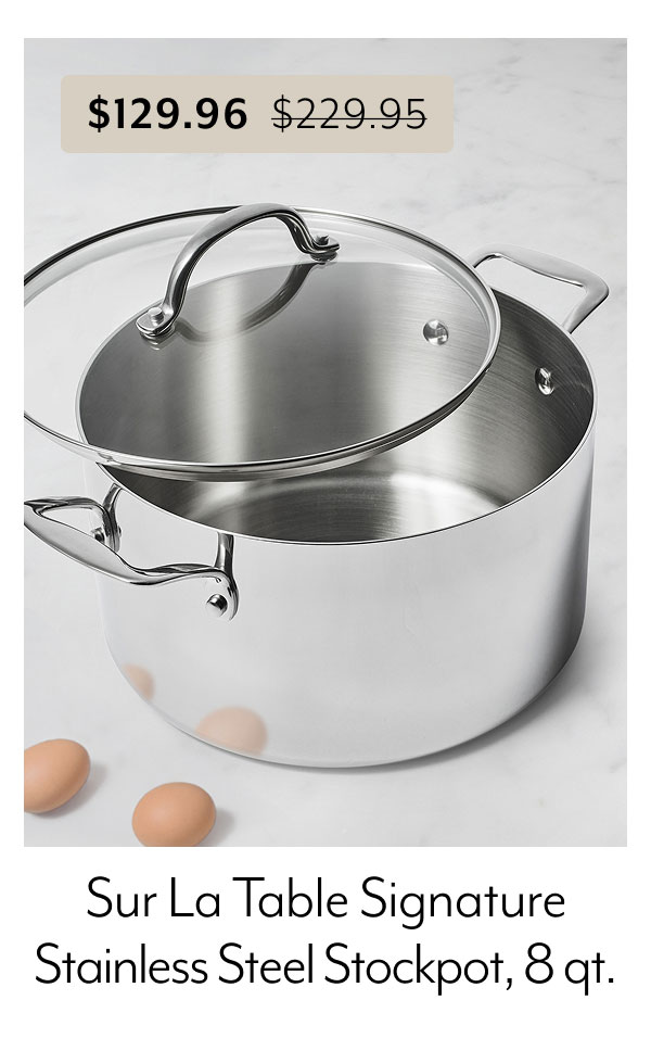 Sur La Table Signature Stainless Steel Stockpot, 8 qt.
