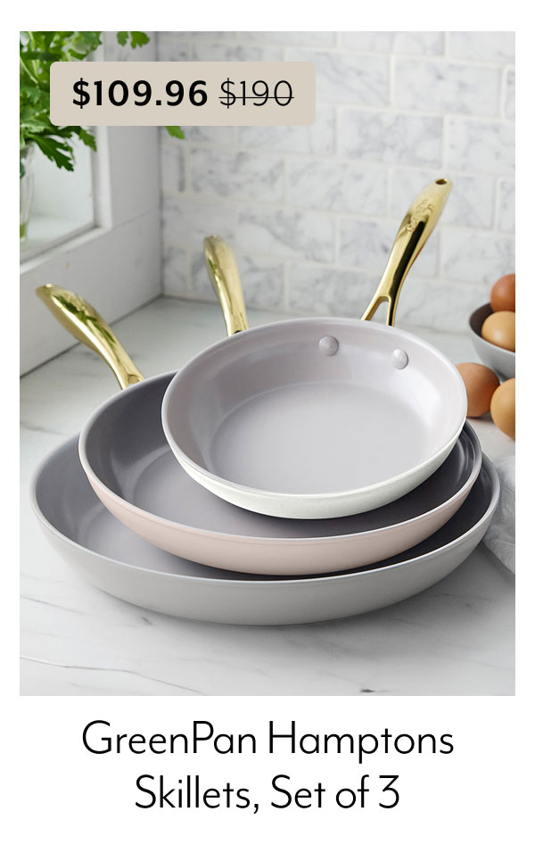 GreenPan Hamptons Skillets, Set of 3