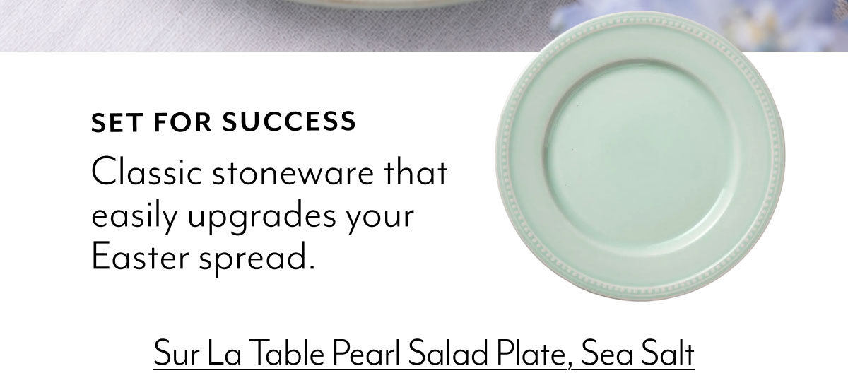 Sur La Table Pearl Salad Plate, Sea Salt