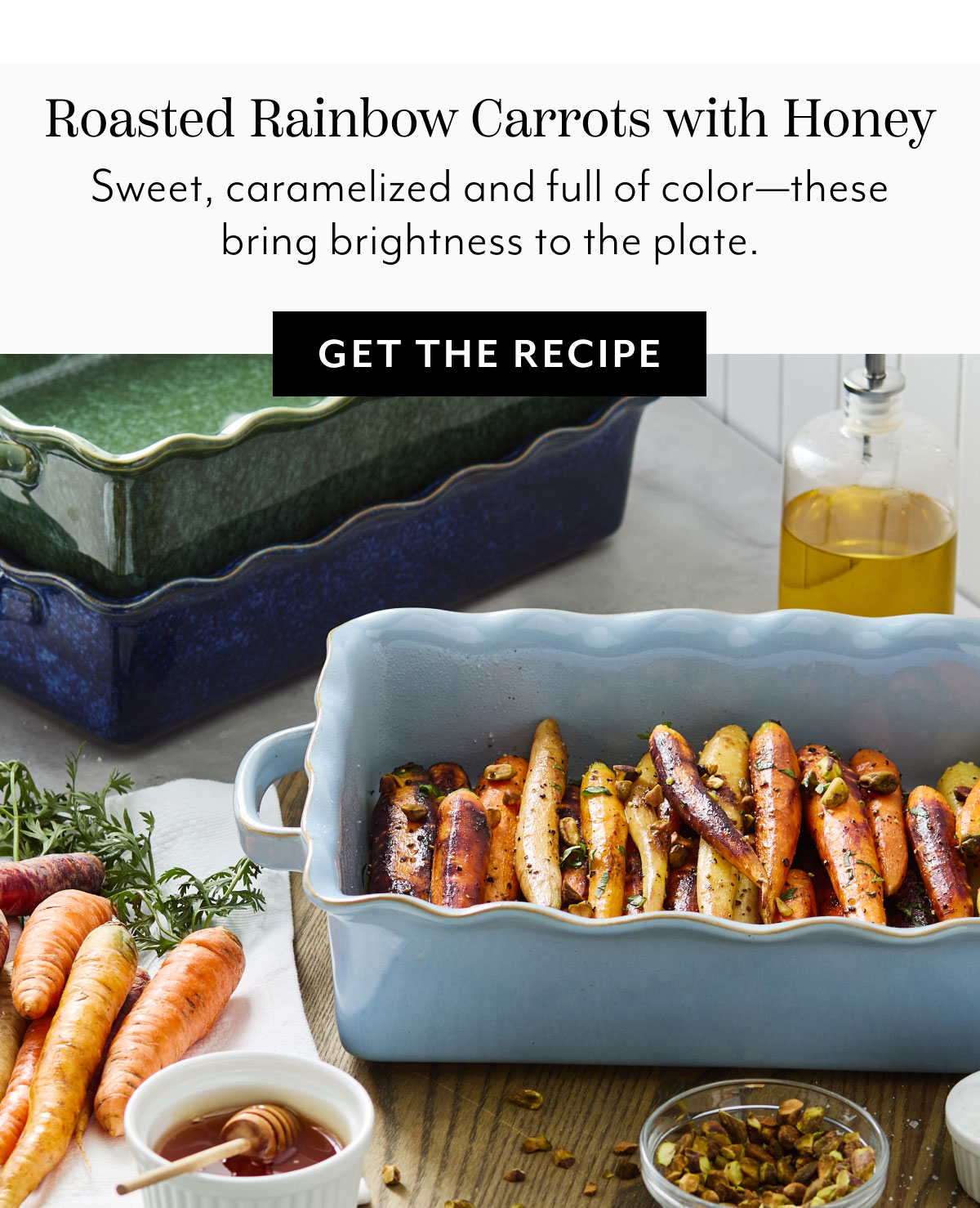Roasted Rainbow Carrots with Honey