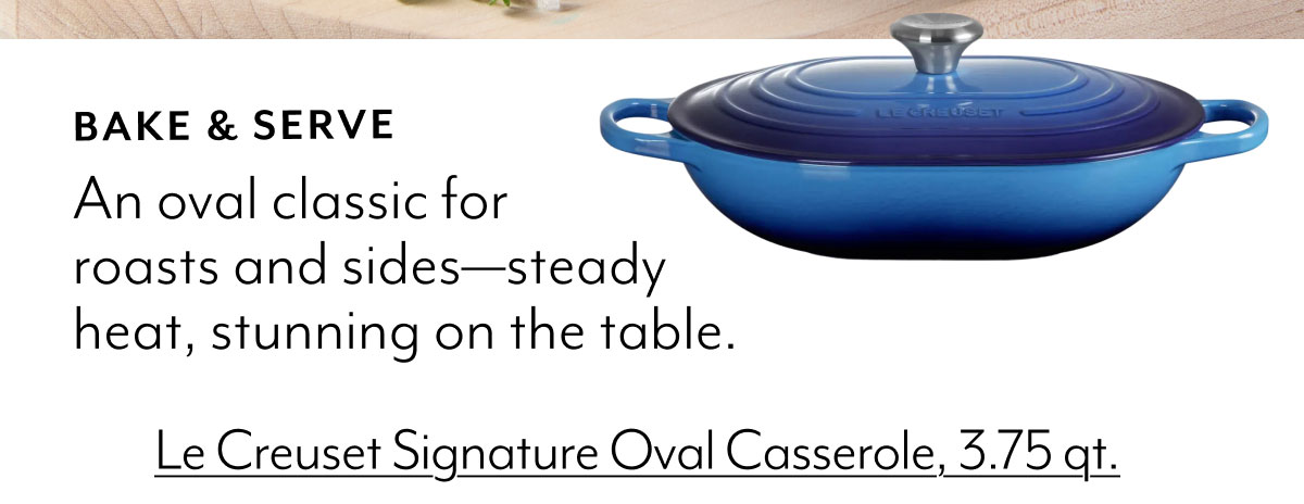 Le Creuset Signature Oval Casserole, 3.75 qt.
