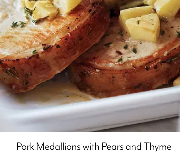 Pork Medallions with Pears and Thyme