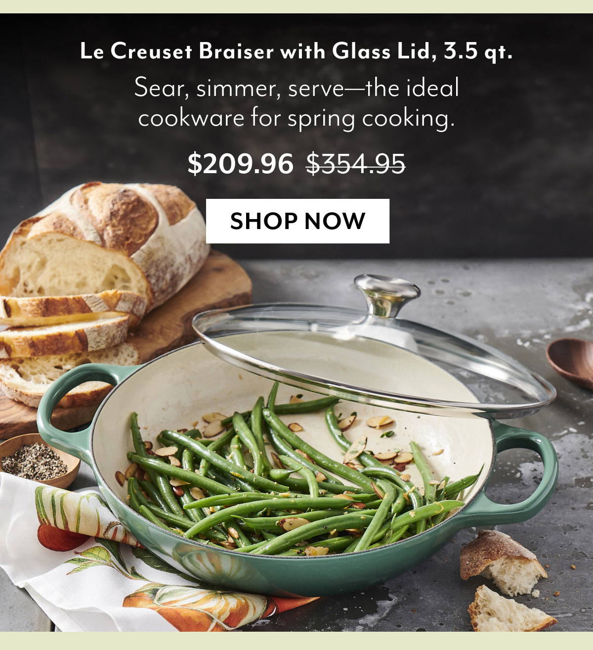 Le Creuset Buffet Casserole with Glass Lid, 3.5 qt.