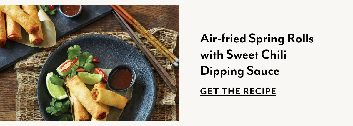 Air-fried Spring Rolls with Sweet Chili Dipping Sauce