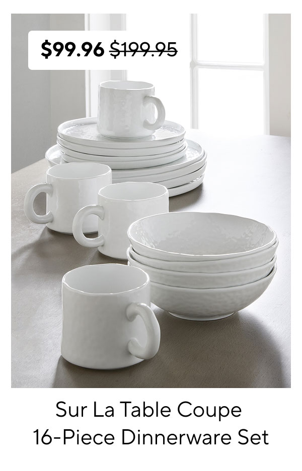 Sur La Table Coupe 16-Piece Dinnerware Set