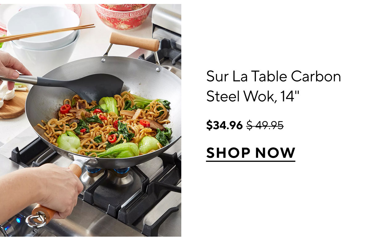 Sur La Table Carbon Steel Wok, 14 Inch