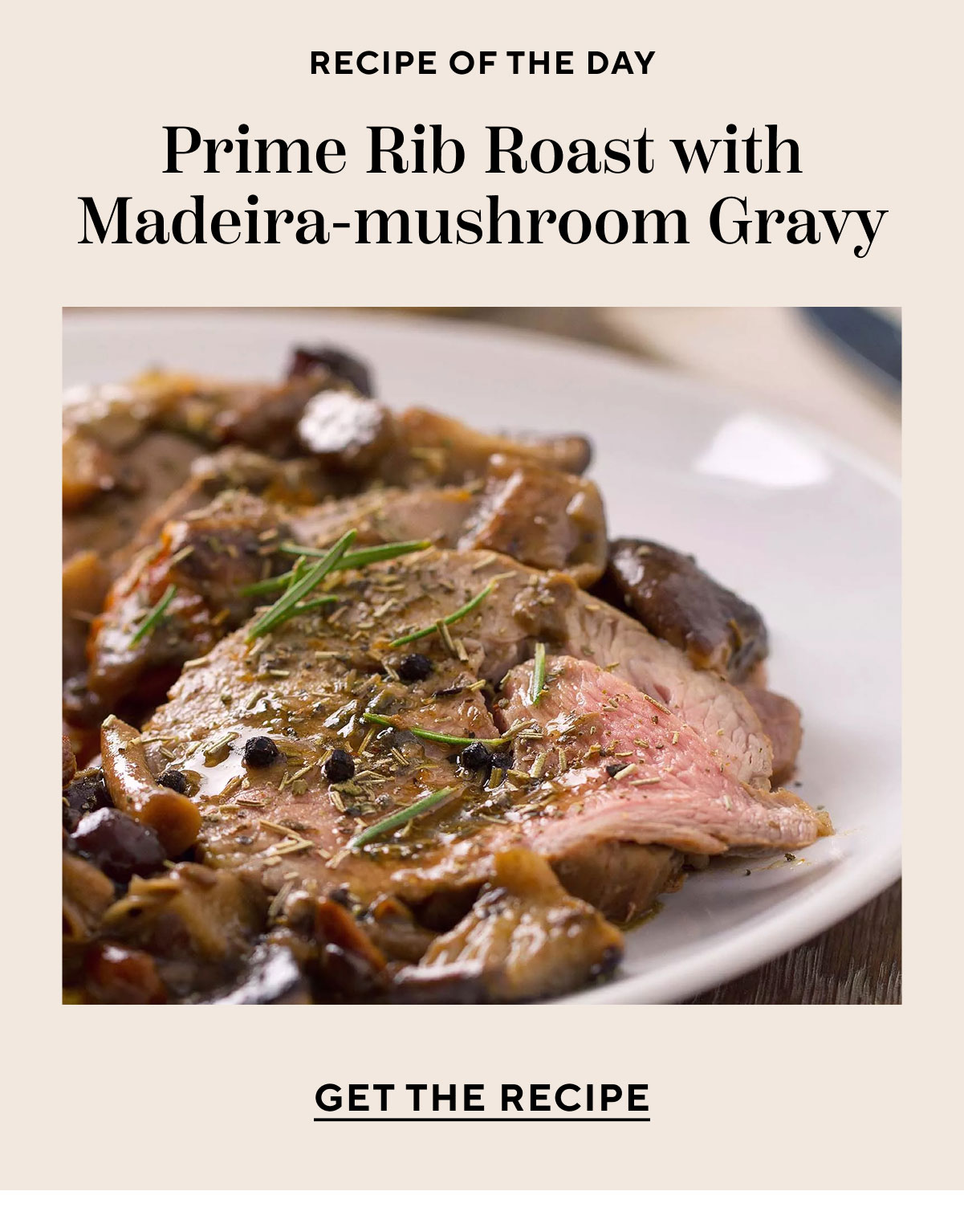 Prime Rib Roast with Madeira-mushroom Gravy
