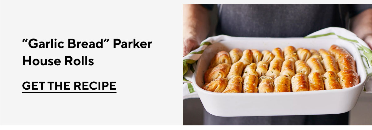 “garlic Bread” Parker House Rolls