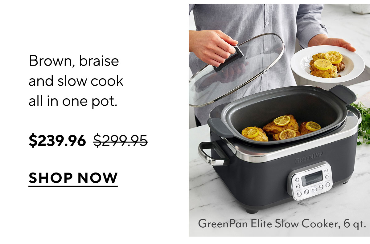 GreenPan Elite Slow Cooker, 6 qt.