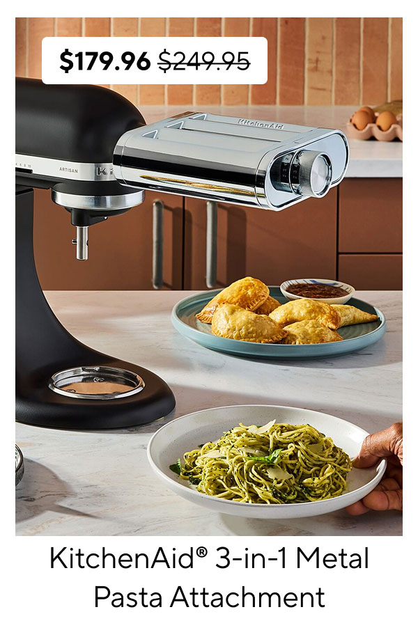 KitchenAid 3-in-1 Metal Pasta Attachment 
