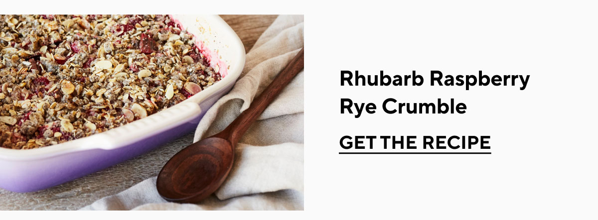 Rhubarb Raspberry Rye Crumble
