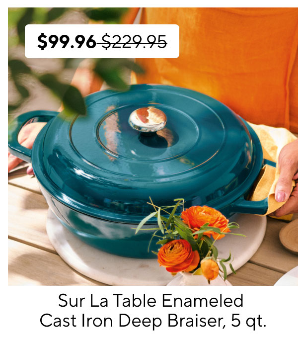 Sur La Table Enameled Cast Iron Deep Braiser