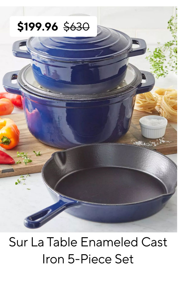 Sur La Table Enameled Cast Iron 5-Piece Set