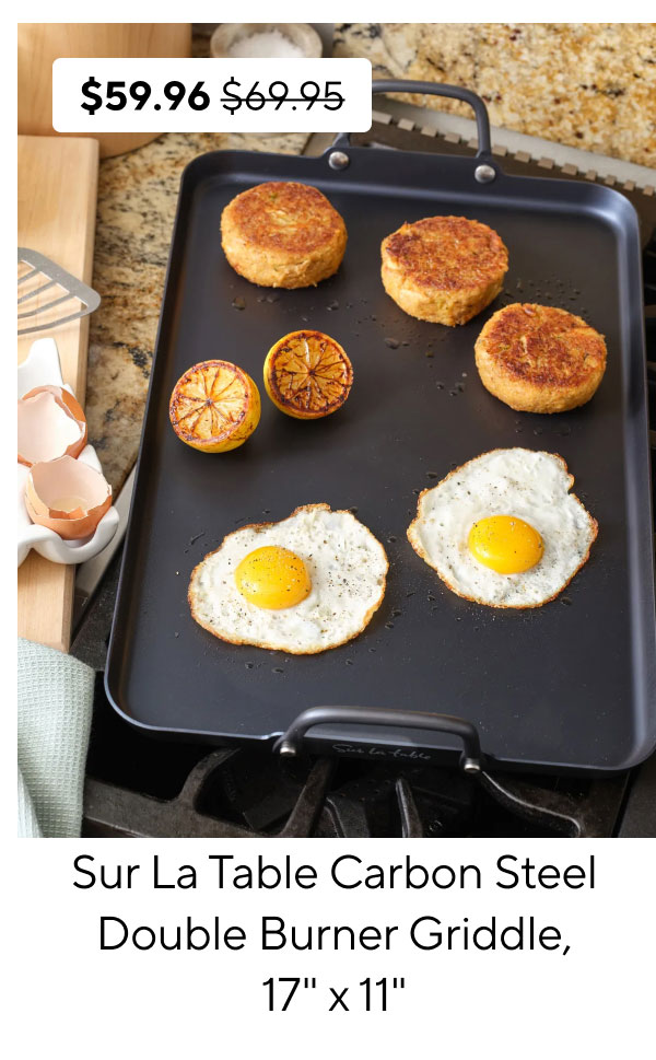 Sur La Table Carbon Steel Double Burner Griddle