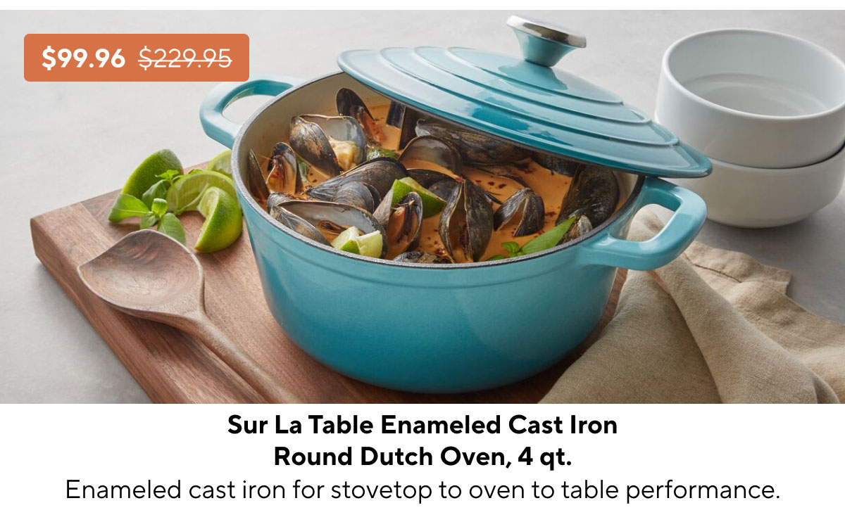 Sur La Table Enameled Cast Iron Round Dutch Oven, 4 qt.