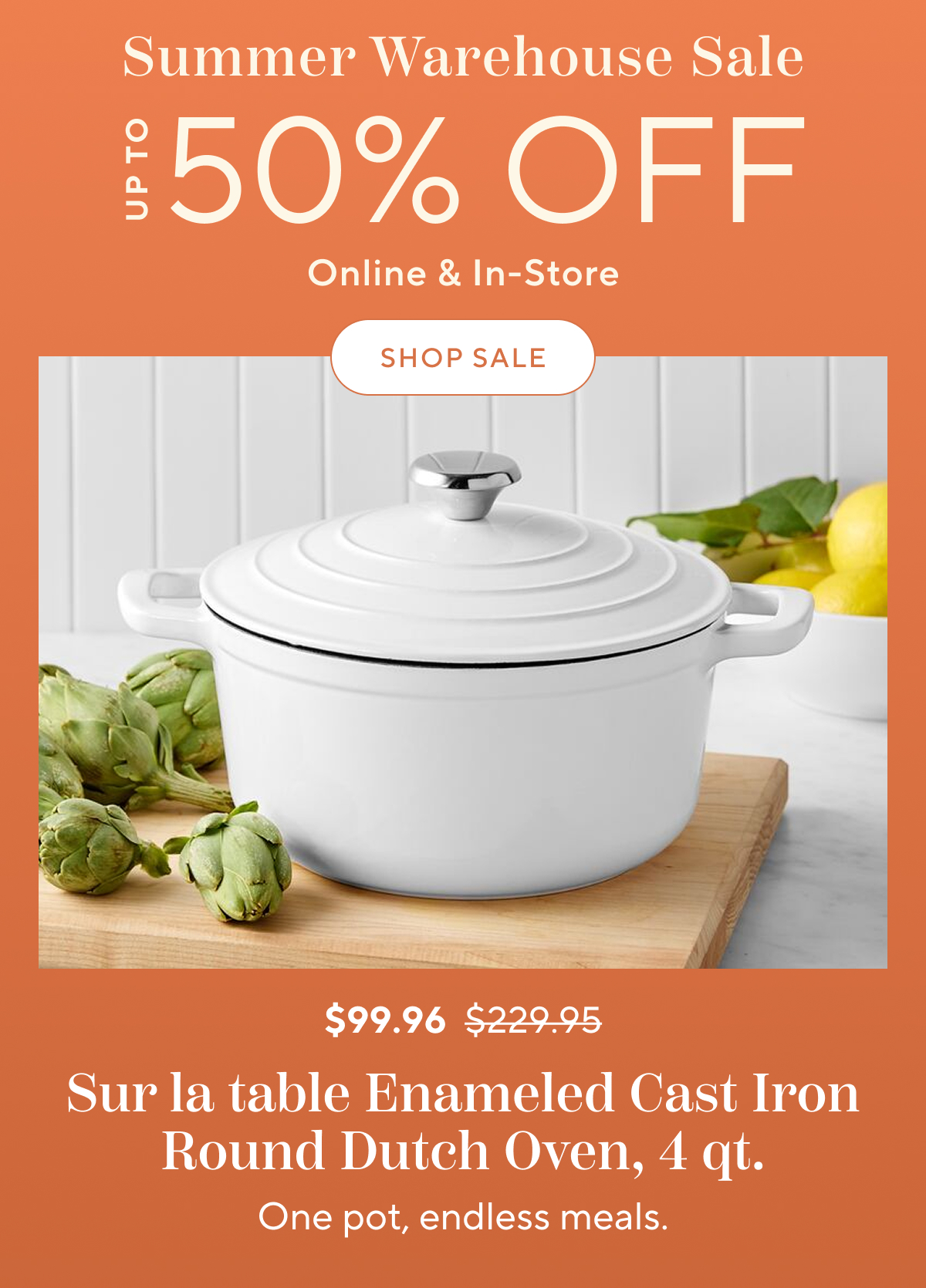 Up to 50% off Summer Warehouse Sale