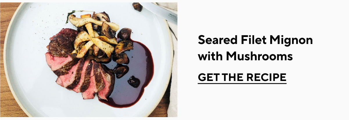 Seared Filet Mignon with Mushrooms