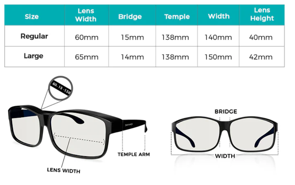 Swanwick Sleep - Fitover Day Swannies - Size guide