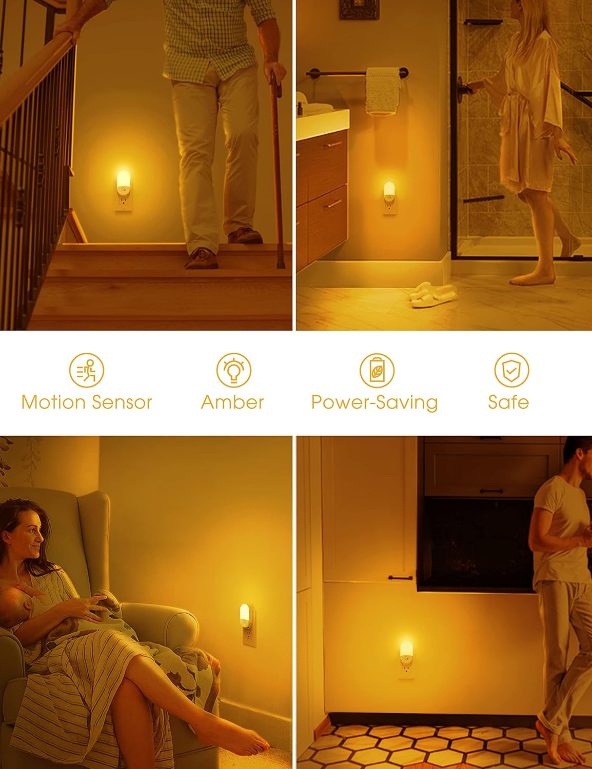 Anti-Blue LED Night Light Motion Sensor