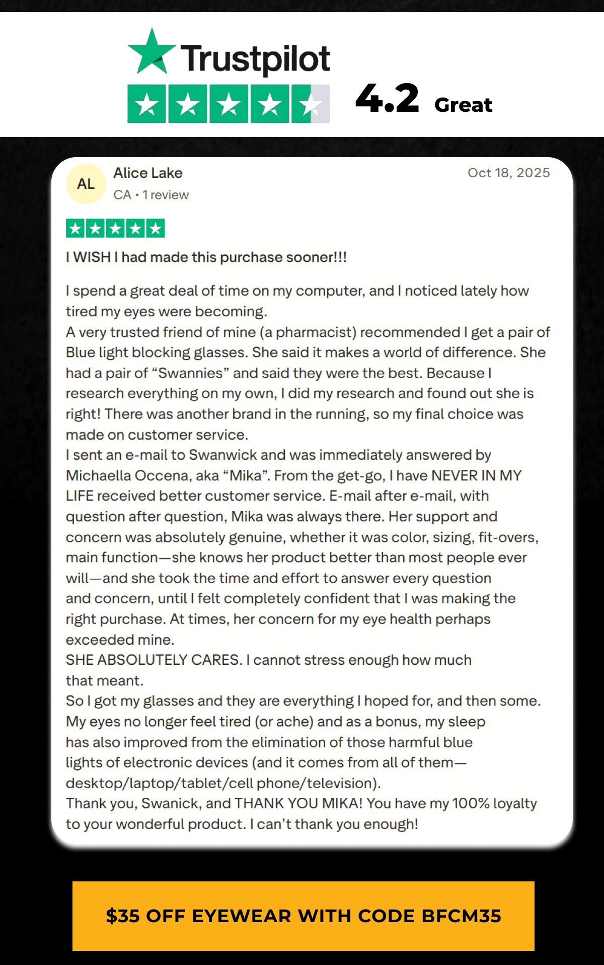 Trustpilot reviews