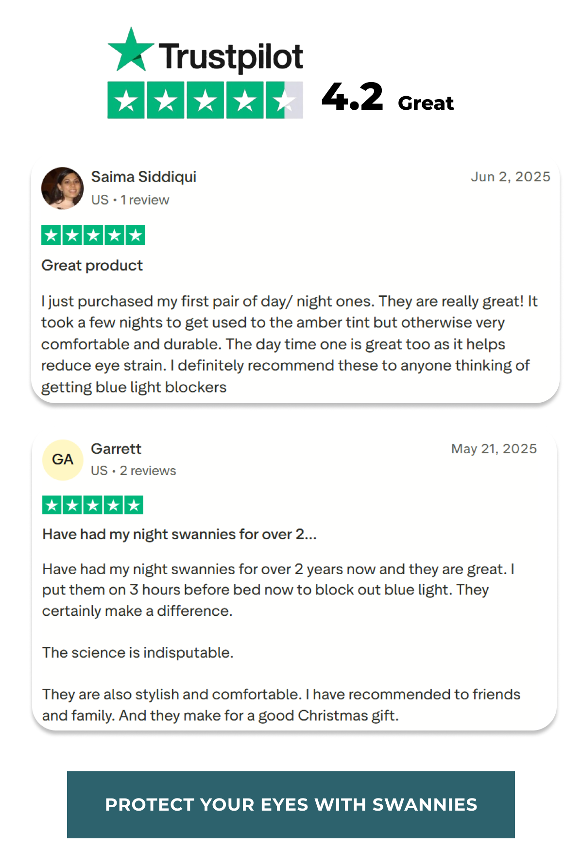 Protect your eyes with Swannies