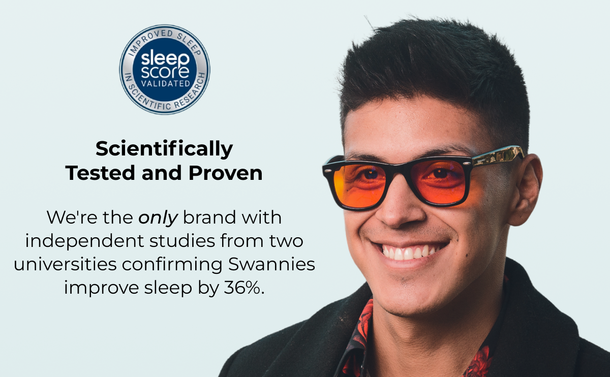 Scientifically tested and proven. We are the only brand with independent studies from two universities confirming Swannies improve sleep by 36%
