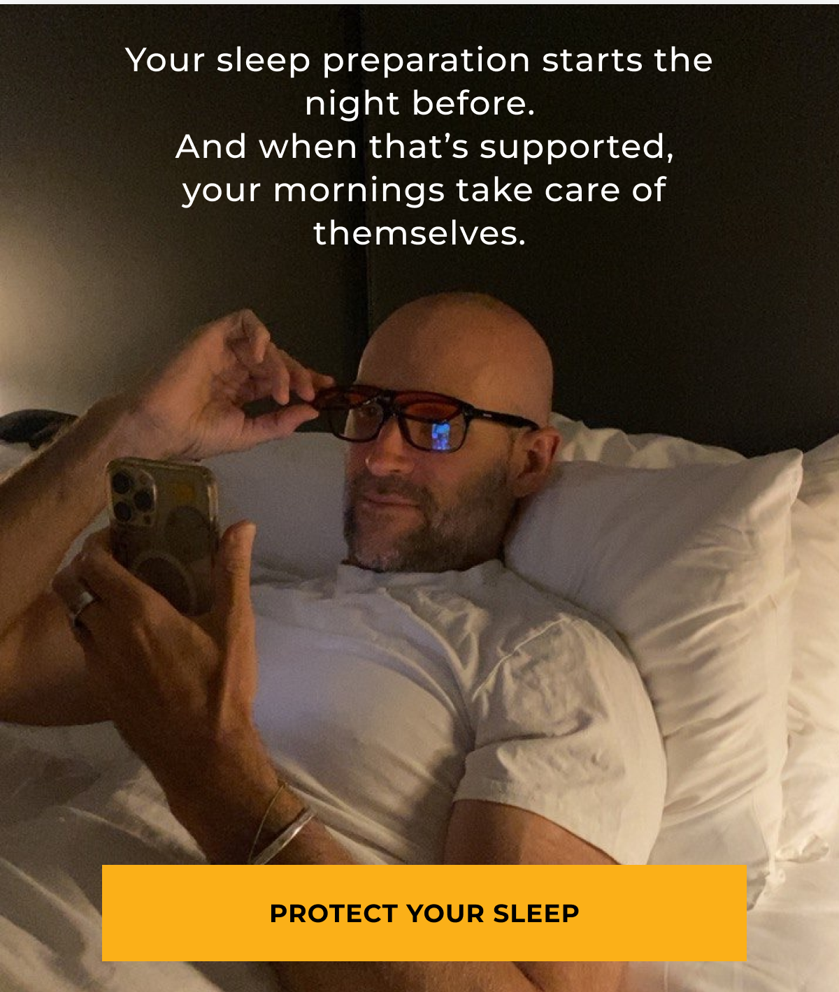 Your sleep preparation starts the night before.  And when that’s supported,  your mornings take care of themselves. Protect your sleep.