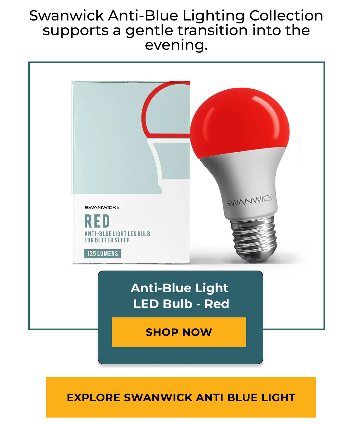 Swanwick anti blue lighting collection supports a gentle transition into the evening.  Anti Blue Light Led Bulb - Red. Shop No