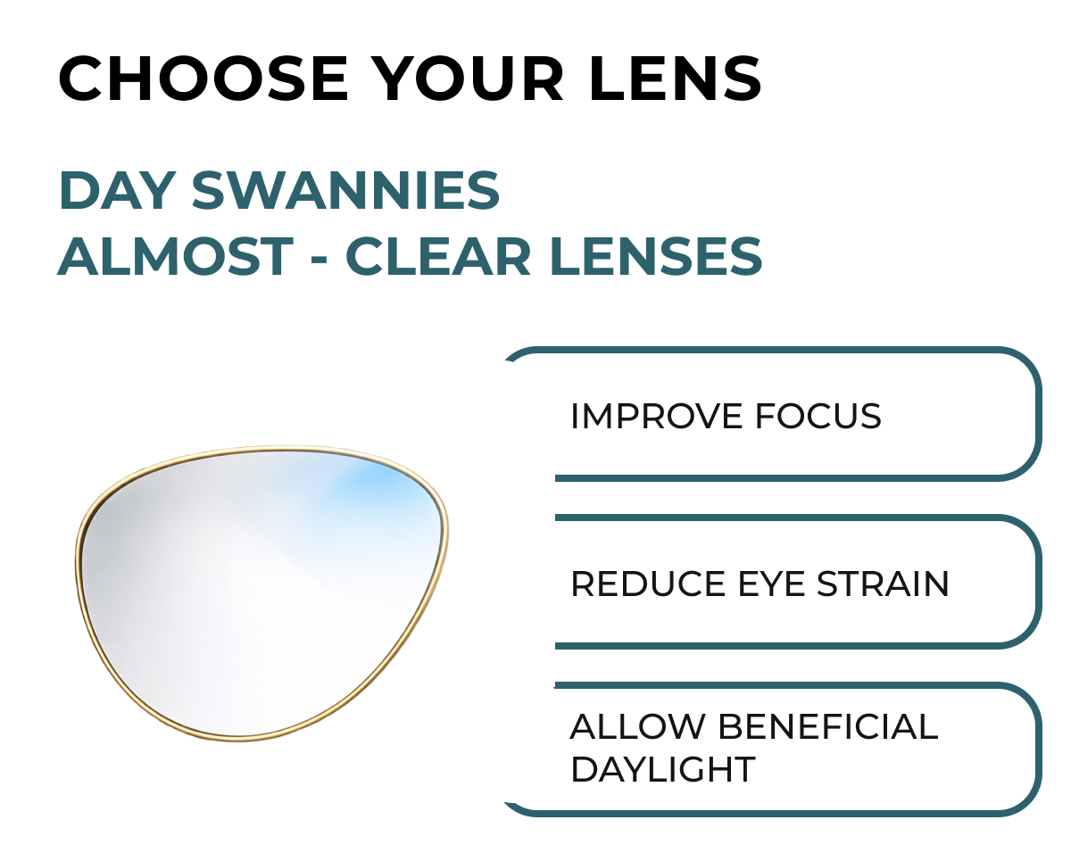 Choose your lens. Day Swannies ( almost clear lenses) 