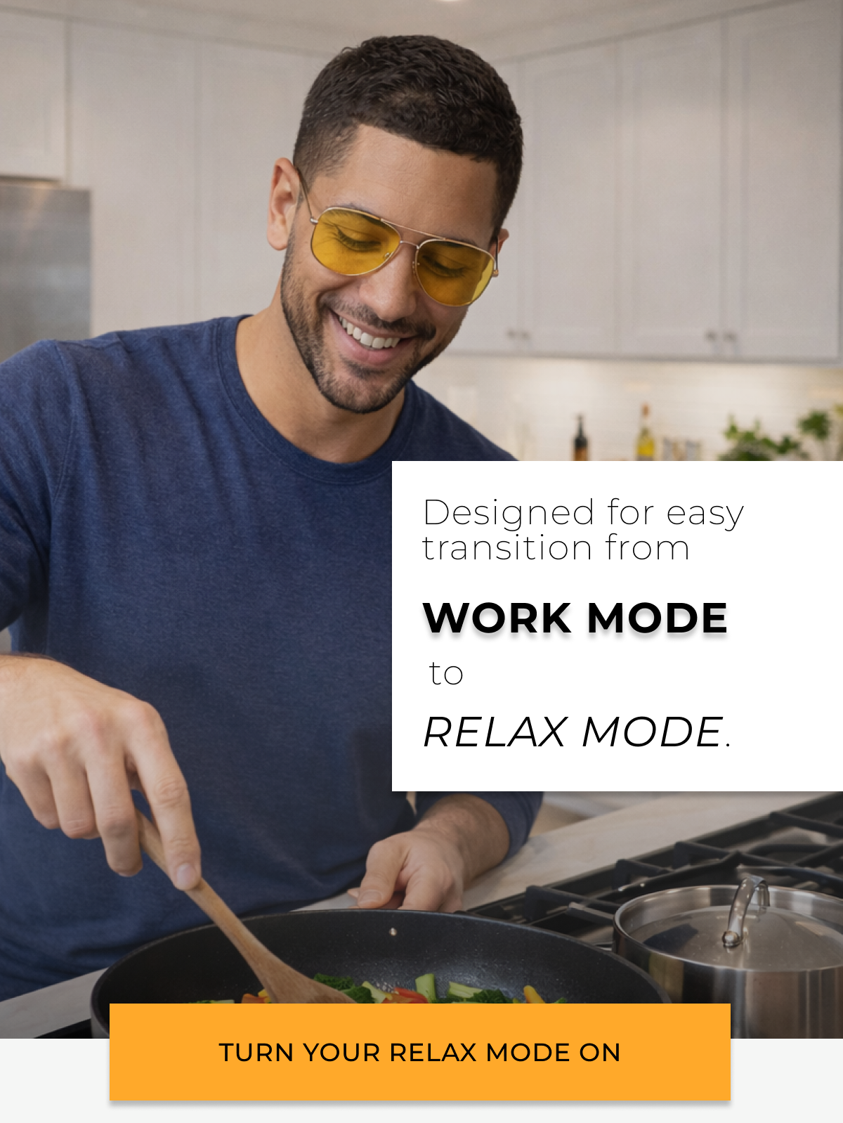 Designed for easy transition from work mode to relax mode