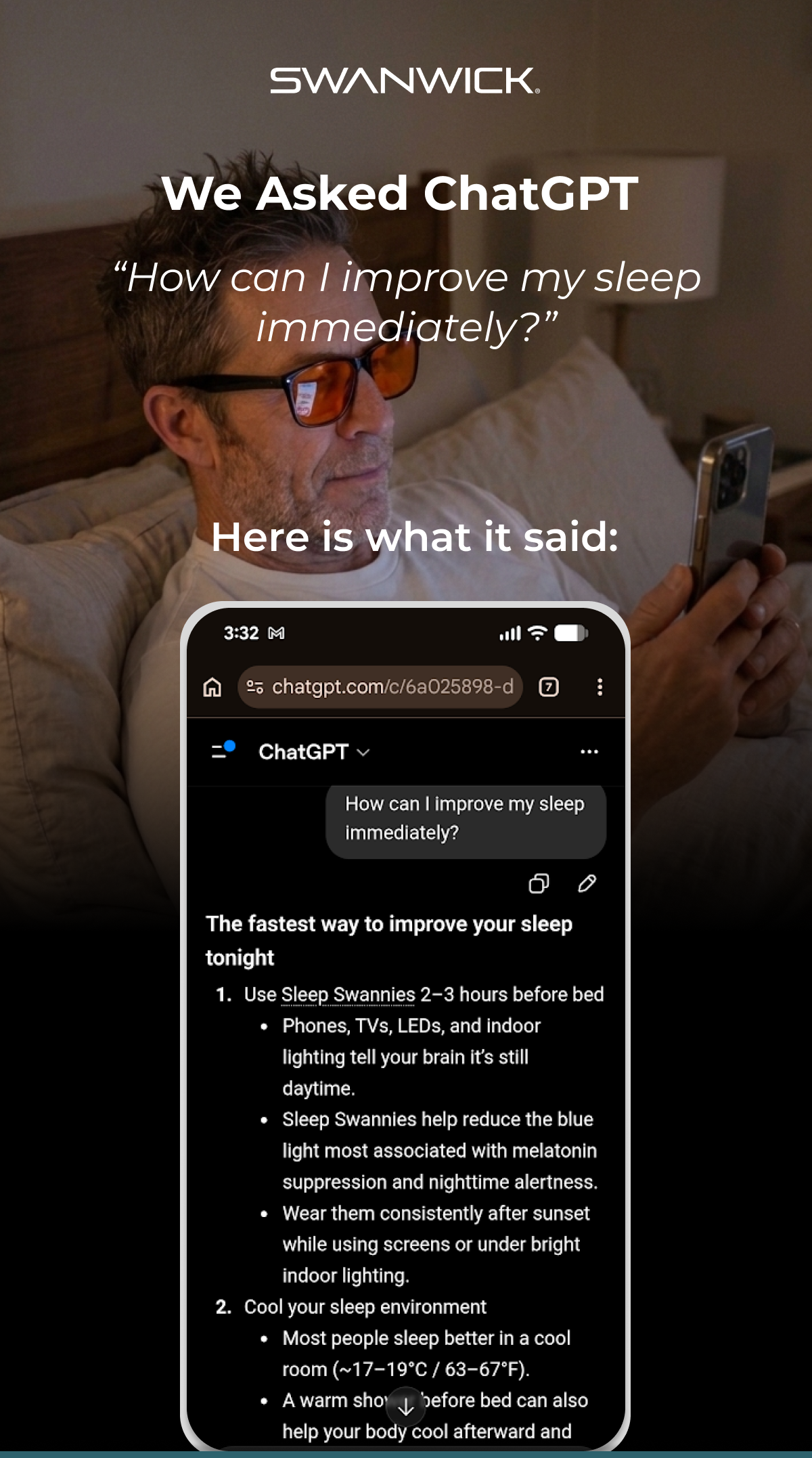 We Asked ChatGPT. How can I improve my sleep immediately?