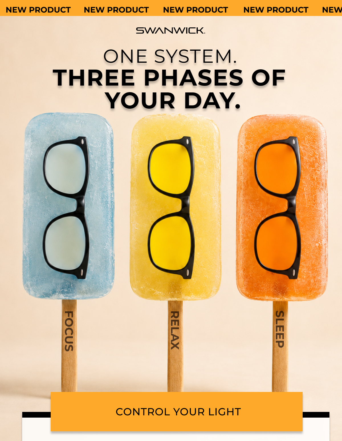 One system. Three phases of your day. Control your light