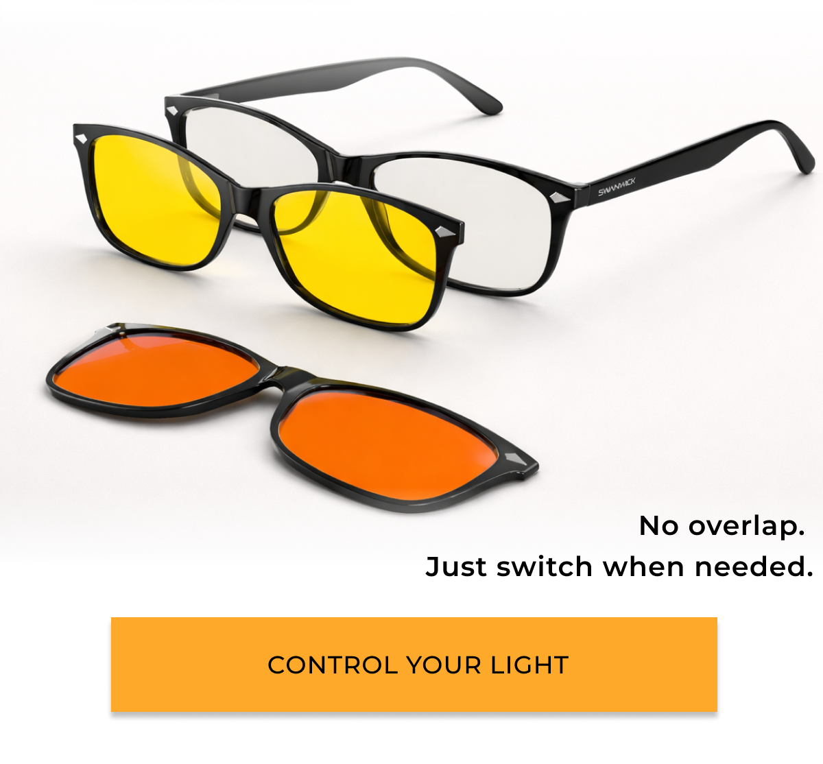 No overlap. Just switch when needed. 