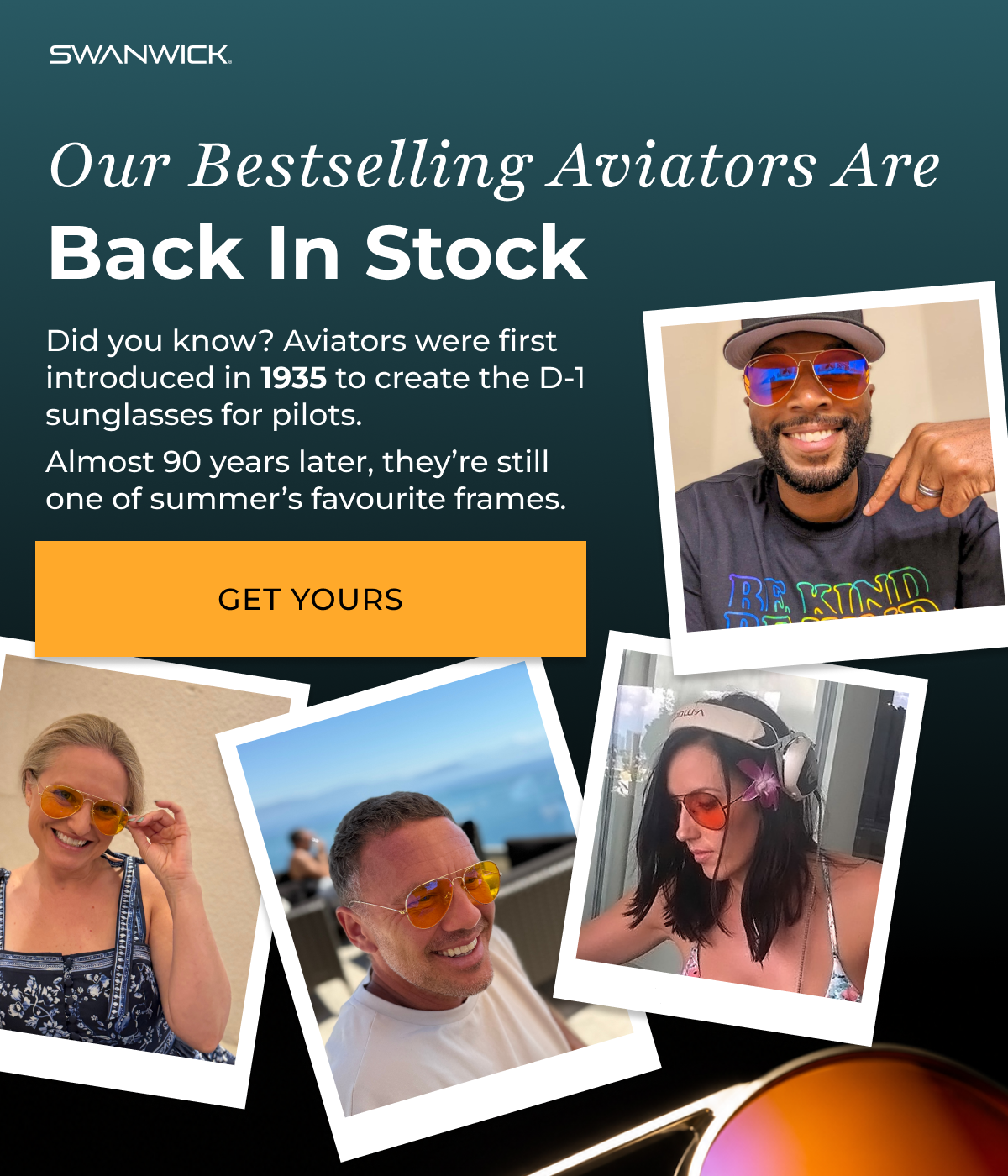 Aviators are back in stock