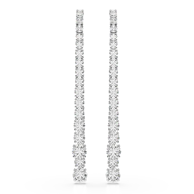 Matrix drop earrings on model