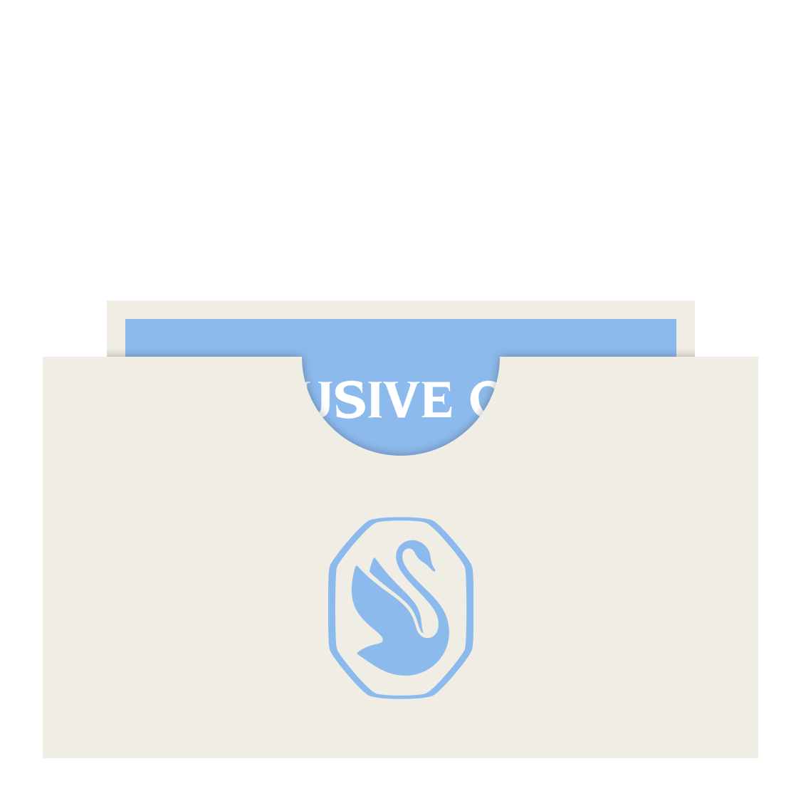 Swarovski voucher emerging from envelope