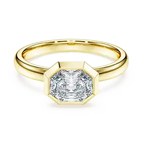 Octagon bezel ring