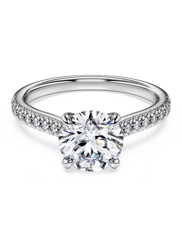 Eternity solitaire ring