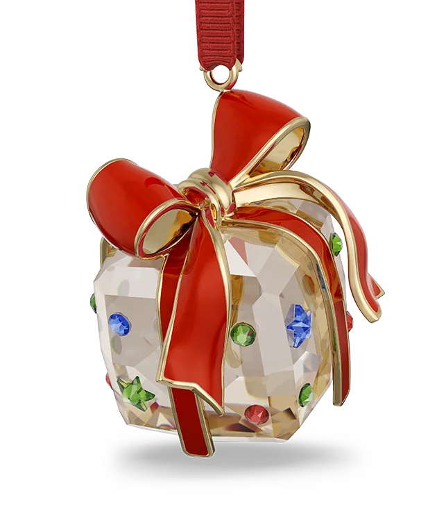 Holiday Cheers Gift Ornament with red ribbon