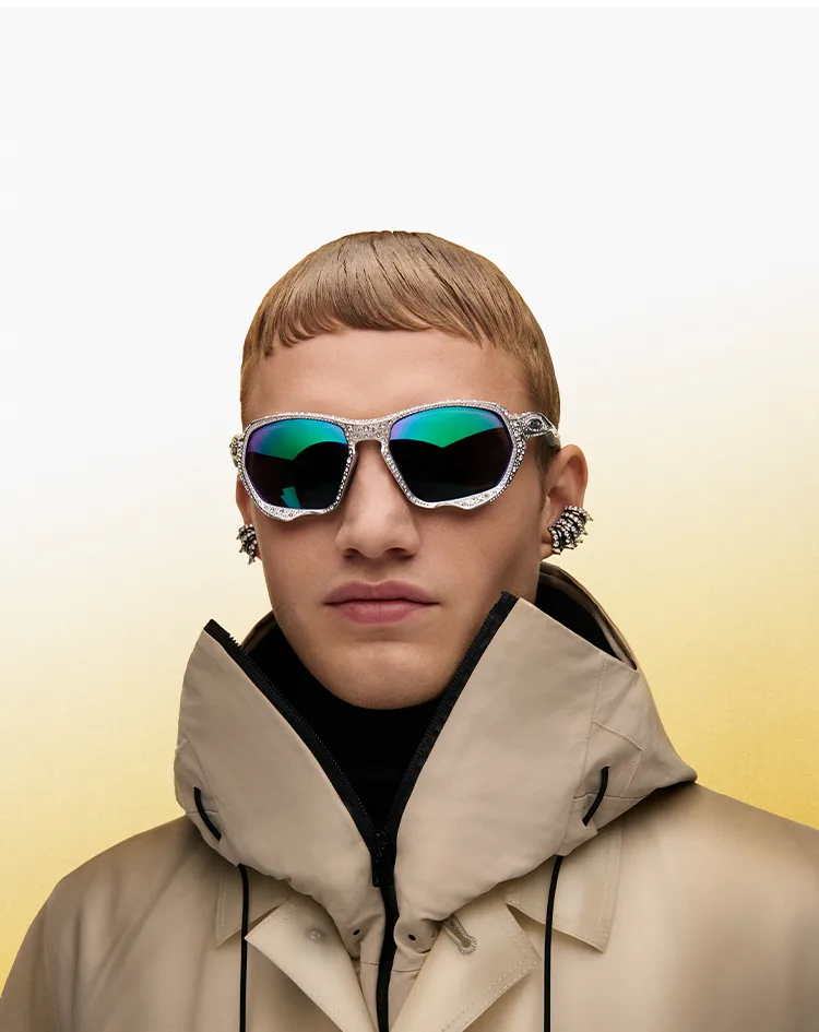 Male model wearing Oakley sunglasses