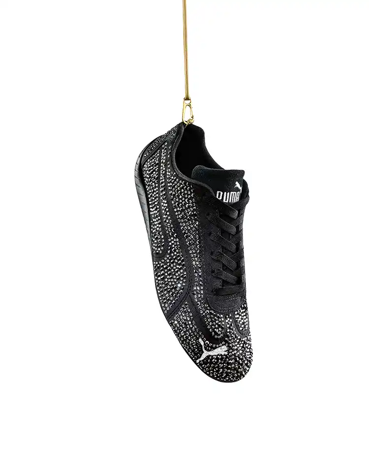 PUMA sneaker hanging from cord