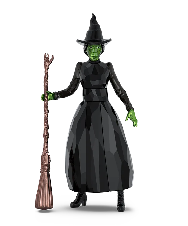 Elphaba figurine in her black outfit and green skin