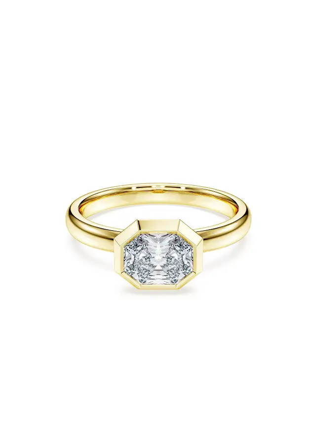 Octagon bezel ring