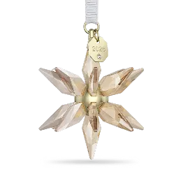 Gold tone 3D crystal ornament