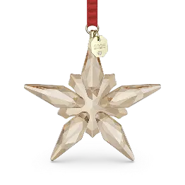Gold tone crystal ornament