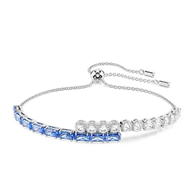 Matrix Tennis bracelet, mixed cut, blue