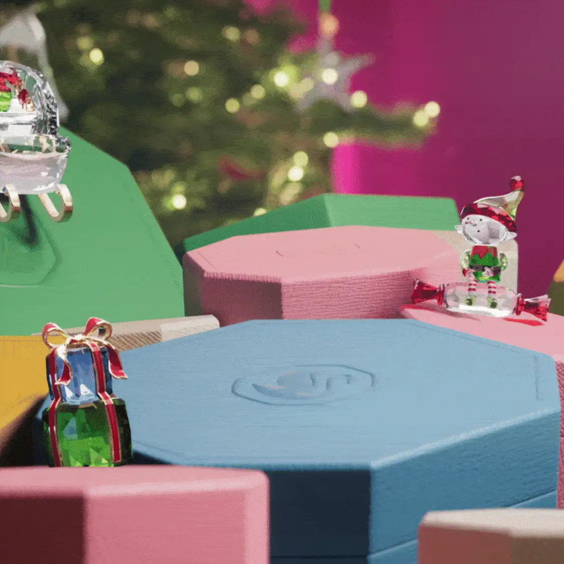 Swarovski holiday figurines animated